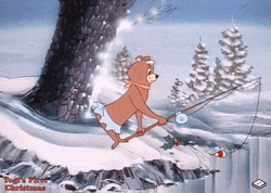 Yogi Bear Cindy Bear Fishing GIF