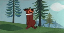 Yogi Bear Marching GIF