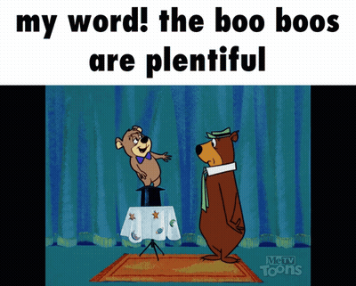 Yogi Bear Saying My Word The Boo Boos Are Plentiful GIF