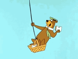Yogi Bear Swinging GIF