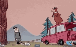 Yogi Bear Thrown Up GIF