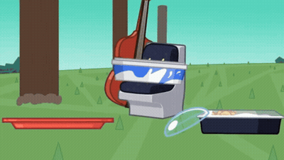 Yogurt Container And Violin Scene GIF