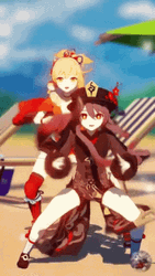 Yoimiya And Hu Tao Dance GIF