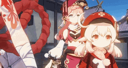 Yoimiya Klee And Yanfei Selfie GIF