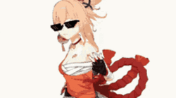 Yoimiya Roller Skate With Sunglasses GIF