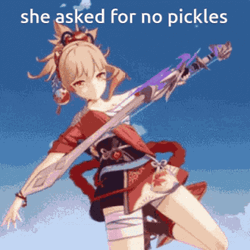Yoimiya She Asked For No Pickles GIF