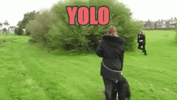 Yolo Woman Jumping A Stream GIF