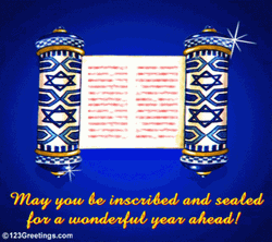 Yom Kippur Greetings Holiest Day Judaism Wonderful Year