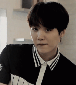 Yoongi Double Finger Heart GIF