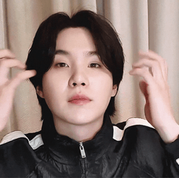 Yoongi Fixing Hair GIF