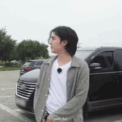 Yoongi Fixing Hair Outside GIF