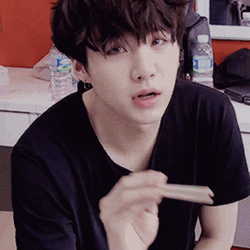 Yoongi Holding Chopsticks GIF
