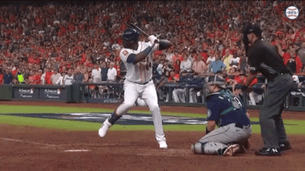 Yordan Alvarez Homerun Off The Foul Pole GIF