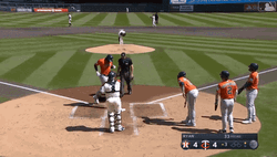 Yordan Alvarez Toss And High Five To Team GIF
