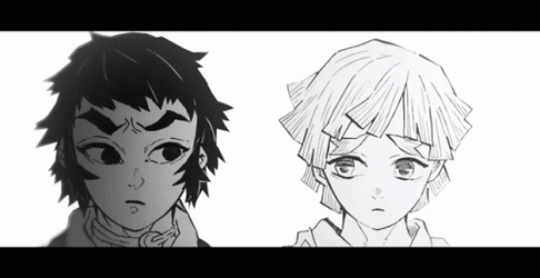 Yoriichi Tsugikuni And Giyu Tomioka GIF