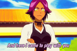 Yoruichi Bleach Anime Excited Happy Play