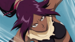 Yoruichi Bleach Anime Power Punch Attack GIF