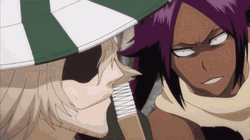 Yoruichi Shihōin Angry Kisuke Urahara Bleach Anime GIF