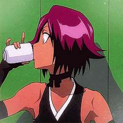 Yoruichi Shihōin Drinking Empty Glass Bleach Anime