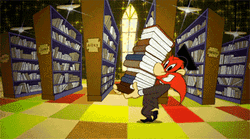 Yosemite Sam Carrying Books GIF