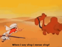 Yosemite Sam Fighting A Camel GIF