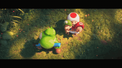 Yoshi And Toad Video Game Characters GIF