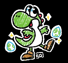 Yoshi Cute Drawing GIF