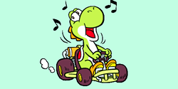 Yoshi Driving A Vehicle GIF