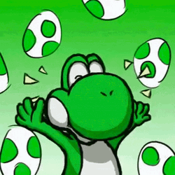 Yoshi In Eggs Background GIF