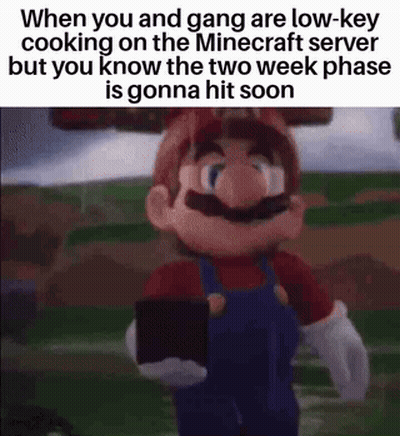 You And Gang Cooking On Minecraft Server Two Week Phasers GIF