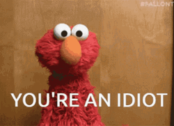 You Are An Idiot Elmo GIF