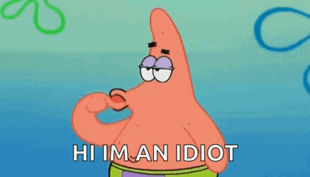 You Are An Idiot Patrick Star Lips GIF
