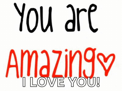 You Are Beautiful I Love You Written In Green On A White Background GIF