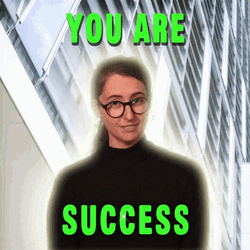 You Are Success Lady In Eyeglasses GIF