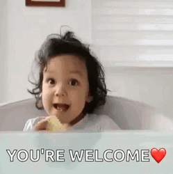You Are Welcome Baby Thumbs Up GIF