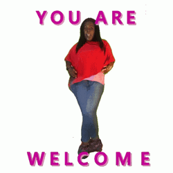 You Are Welcome Bow With Hearts GIF