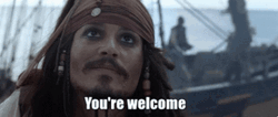 You Are Welcome Captain Jack Sparrow GIF