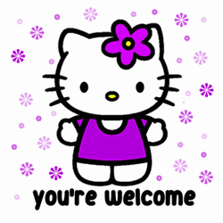 You Are Welcome Cute Hello Kitty GIF