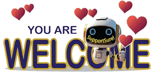 You Are Welcome Sign With Hearts Sticker