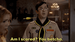 You Betcha Scared Rose Mciver GIF