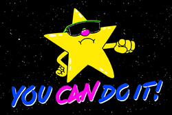 You Can Do It Cool Star Cartoon GIF