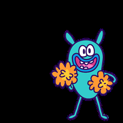 You Can Do It Funny Pompom Cheer GIF