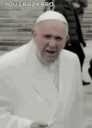 You Crazy Bro Pope Francis GIF