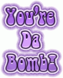 You Da Bomb Purple Text GIF