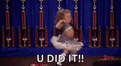 You Did It Happy Dancing Girl Stage Success GIF