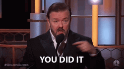 You Did It Ricky Gervais Golden Globe Awards GIF