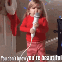 You Don't Know You're Beautiful Karaoke GIF