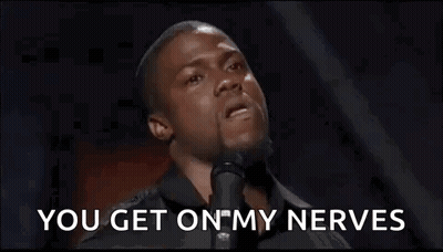 You Get On My Nerves Black Shirt Man GIF