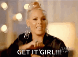 You Go Girl Pink GIF