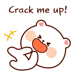 You Make Me Crack Up Cute Bear Sticker GIF